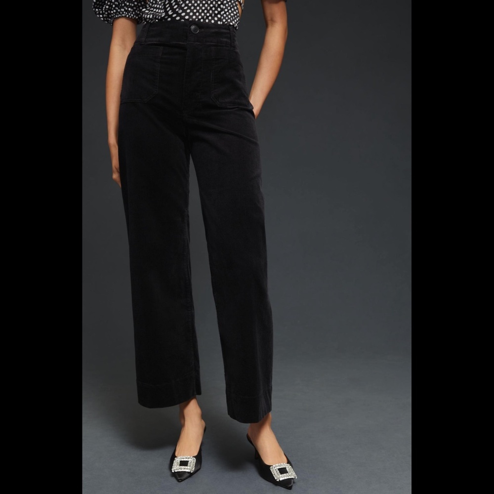 Anthropologie Black Cropped Pants